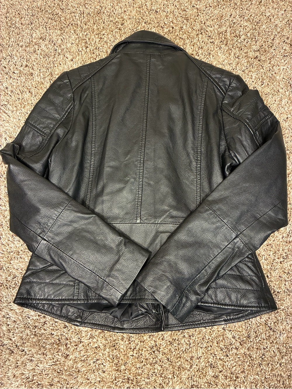 Barney’s Originals Clara 100% Sheep Leather Moto Biker Zipper Jacket - Picture 15 of 15